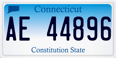 CT license plate AE44896