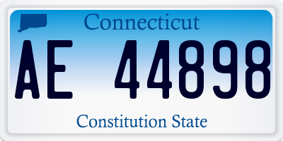CT license plate AE44898