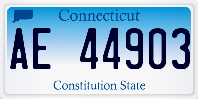 CT license plate AE44903