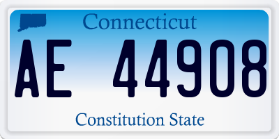 CT license plate AE44908