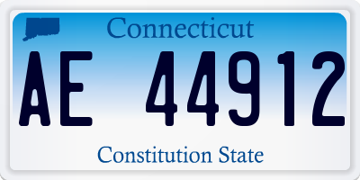 CT license plate AE44912