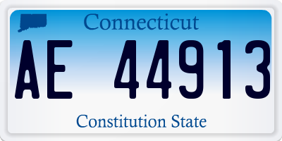 CT license plate AE44913