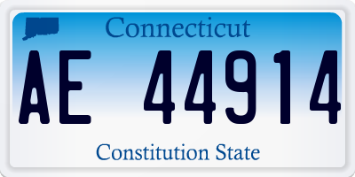 CT license plate AE44914