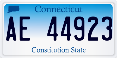 CT license plate AE44923