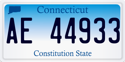 CT license plate AE44933