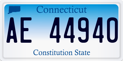 CT license plate AE44940
