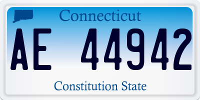 CT license plate AE44942
