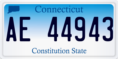 CT license plate AE44943