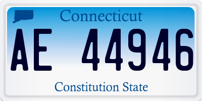 CT license plate AE44946
