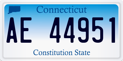 CT license plate AE44951