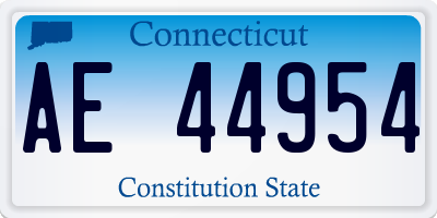 CT license plate AE44954