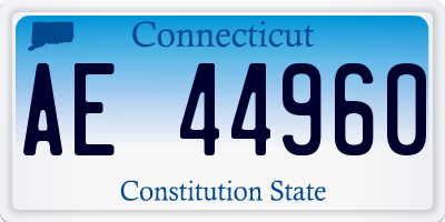 CT license plate AE44960