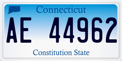 CT license plate AE44962