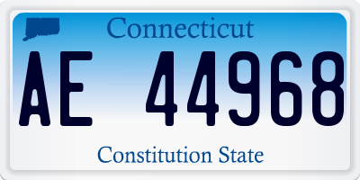 CT license plate AE44968