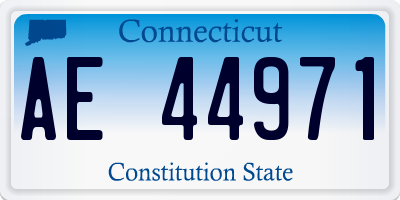 CT license plate AE44971