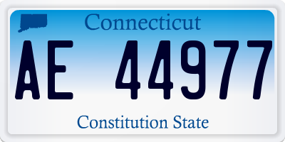 CT license plate AE44977
