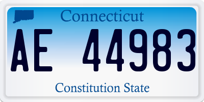 CT license plate AE44983