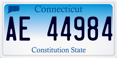 CT license plate AE44984