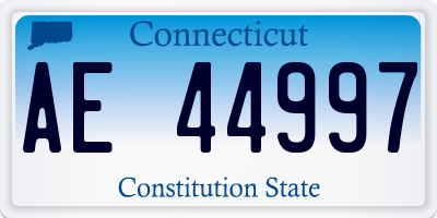 CT license plate AE44997