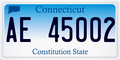 CT license plate AE45002