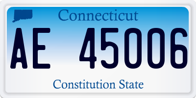 CT license plate AE45006