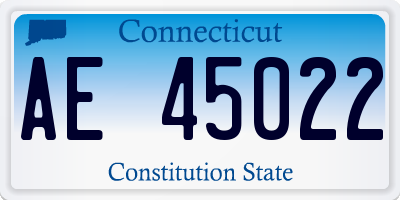 CT license plate AE45022