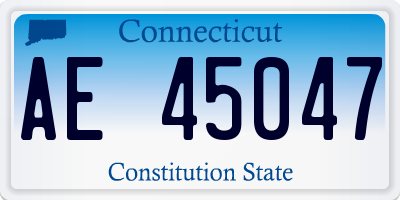 CT license plate AE45047