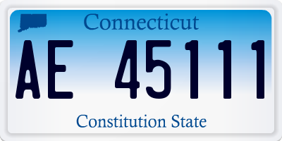 CT license plate AE45111