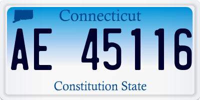 CT license plate AE45116