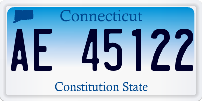 CT license plate AE45122