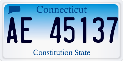 CT license plate AE45137