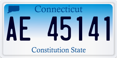 CT license plate AE45141