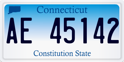 CT license plate AE45142