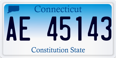 CT license plate AE45143