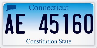 CT license plate AE45160