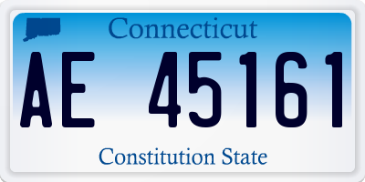 CT license plate AE45161