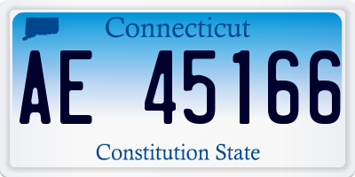 CT license plate AE45166