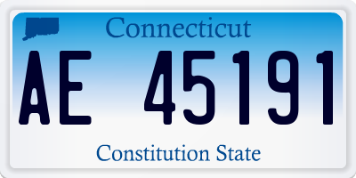CT license plate AE45191