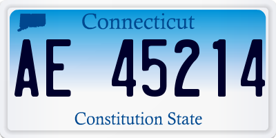 CT license plate AE45214