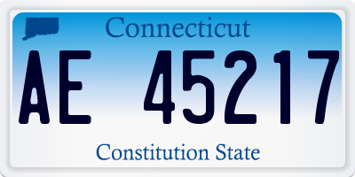 CT license plate AE45217
