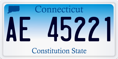 CT license plate AE45221