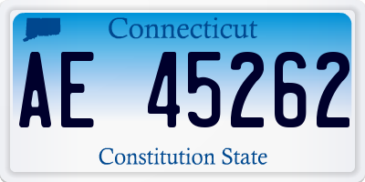CT license plate AE45262