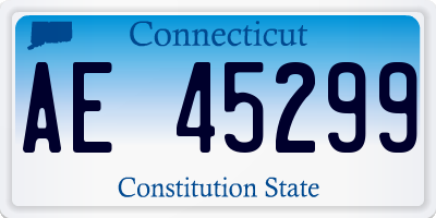 CT license plate AE45299