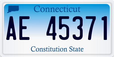 CT license plate AE45371