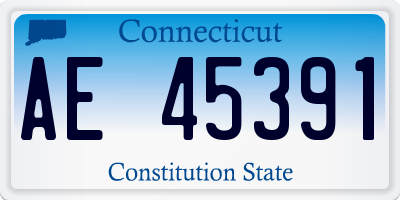 CT license plate AE45391