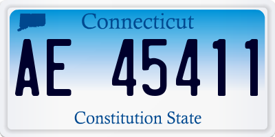 CT license plate AE45411
