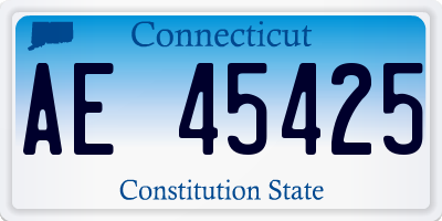CT license plate AE45425