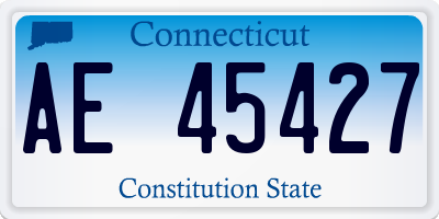 CT license plate AE45427