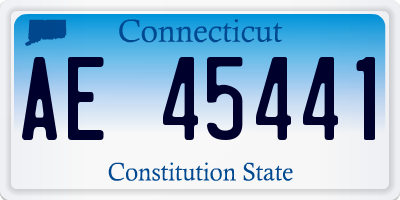 CT license plate AE45441