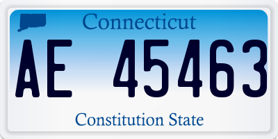 CT license plate AE45463